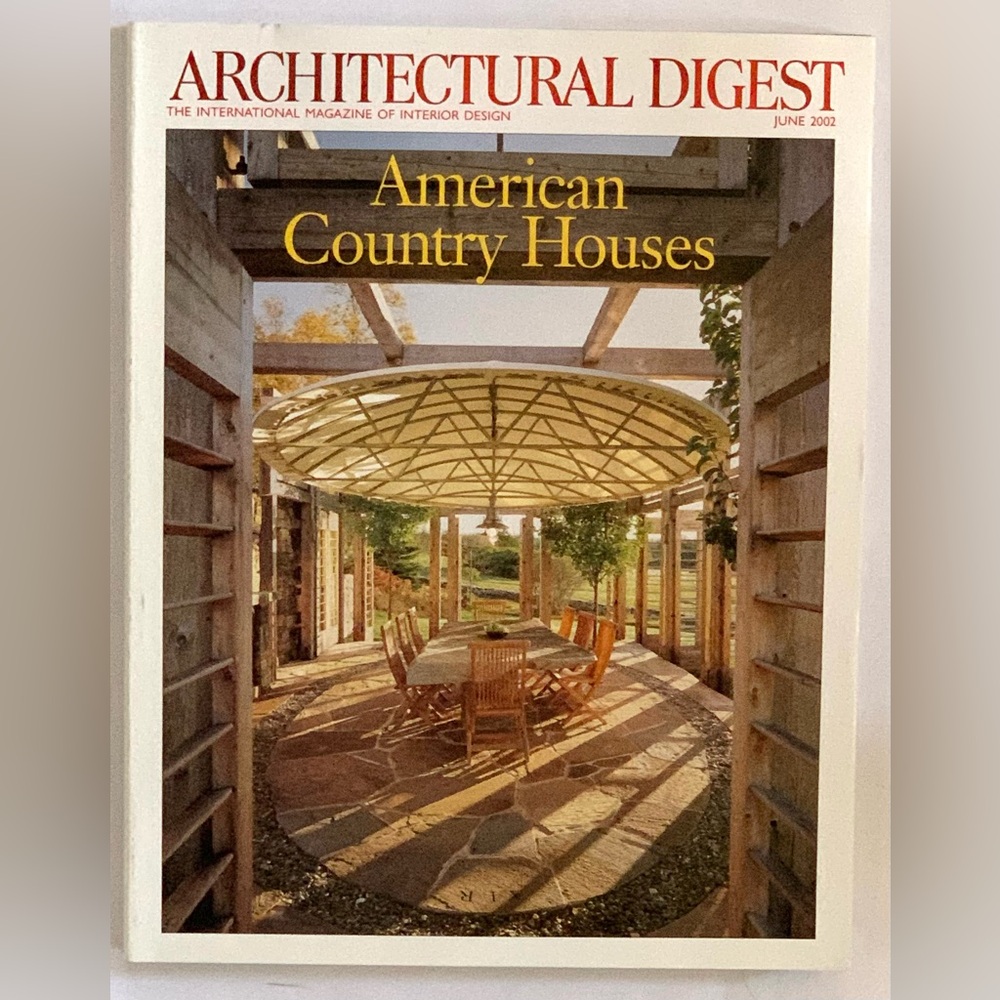 June 2002 ARCHITECTURAL DIGEST Magazine American Country Houses Excellent